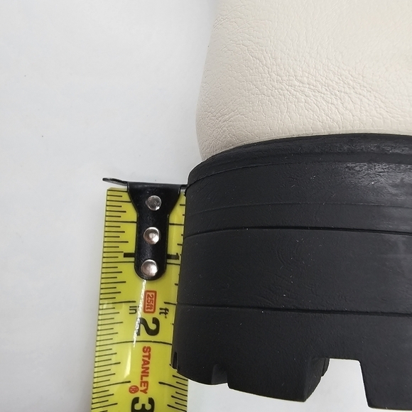 NIB New York & Company Allie Womens White Block Heel Lug Sole Zip Up Boot 10 - Picture 6 of 12